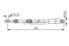 Тормозной шланг для OPEL ZAFIRA B (A05) 1.9 CDTI 2005-, код двигателя Z19DT, V см3 1910, кВт 88, л.с. 120, Дизель, Bosch 1987476455
